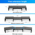 Black Metal Dual Monitor Stand - Ergonomic Desk Riser for Home and Office