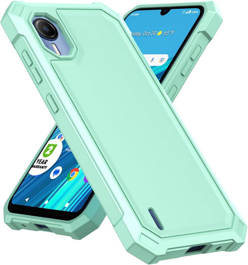 Ailiber Cricket Debut S2 Phone Case, Heavy Duty Protective Cover with Screen Protector, Mint Green