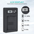 NP-FW50 Battery Charger, LCD Dual Charger for Sony Alpha A6000, A6400, A6100, A6300, A6500
