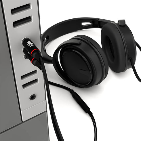 D & K Exclusives Headphone Splitter Cable - 3.5mm Female to 2 Dual 3.5mm Male Mic Audio Y Adapter