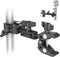 Double Clamp Mount Bracket with 360° Ballhead Magic Arm, Super Clamp for Umbrella, Tripod, and Light Stand