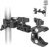 Double Clamp Mount Bracket with 360° Ballhead Magic Arm, Super Clamp for Umbrella, Tripod, and Light Stand