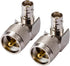 2PCS CB Radio Adapter - UHF Male to BNC Female Right Angle 90-Degree Antenna Adapter, Nickel Plated