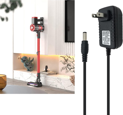 Charger Replacement for PRETTYCARE Cordless Vacuum Cleaner W100 W200 W300, AC DC Adapter Power Cord 6.6 ft