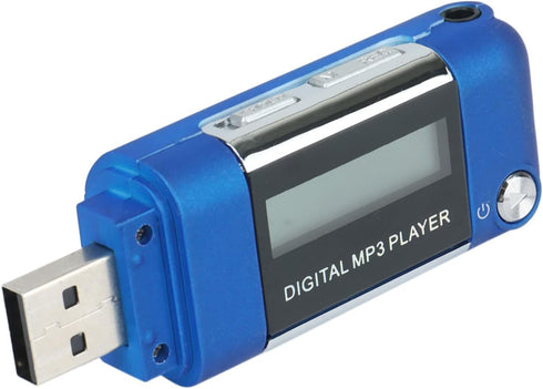 Kqcibz Mp3 4GB 500179214A1 Player U Disk Music Player Supports Replaceable AAA Battery, Recording (Blue)