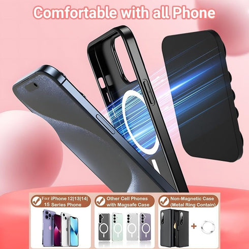 Techbrighten Silicone Magnetic Suction Cup Phone Sticky Grip Holder Compatible with MagSafe, Sticky Grippy Ventosas