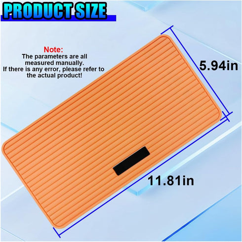 Craedli 11.81"5.94" Car Dashboard Anti-Slip Mat, Waterproof PVC Phone Gripping Tray, Multifunctional Auto Dash Sticky