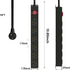 KF 6 Outlet Metal Wall Mount Power Strip, 2200J Surge Protection, 15A/1875W with Upgraded Switch and 12FT Cord