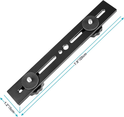 Neewer 8"/20.3cm Dual Camera Mount Tripod Bracket for 3D Stereo Photography