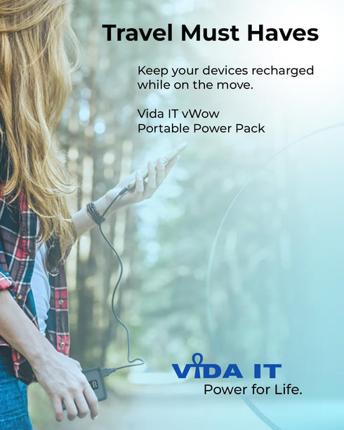 Vida IT Small Power Bank 5V 2A Battery Pack for Heated Vest Jacket Gloves, 5000mAh Dual USB Portable Phone Charger for