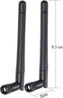 BINGFU 2.4GHz 5GHz 5.8GHz 3dBi (2-Pack) Dual Band WiFi MIMO RP-SMA Male Bluetooth Antenna for PC Computer WiFi Router