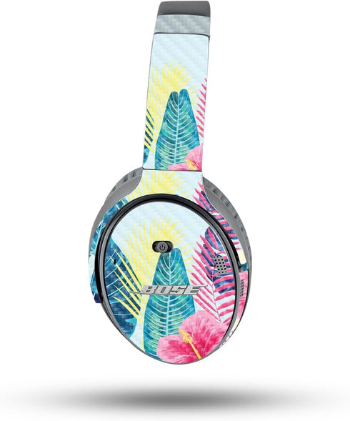 MightySkins Carbon Fiber Skin for Bose QuietComfort 35 II Headphones - Summer Vibes | Durable, Protective Finish | Easy