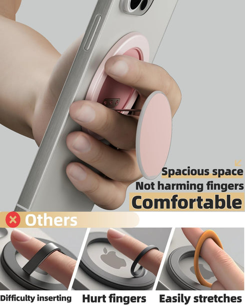 SEMBO 360 16/15/14/13/12 YIUS Ultra-Thin for MagSafe Phone Grip, Multi-Angle Cell Phone Ring Holder Stand with Flexible