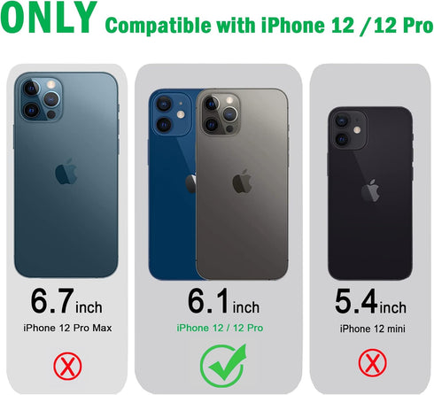 Compatible iPhone 12 Case & 12 Pro Clear Soft Transparent Shockproof Protective Slim Thin Bumper Cover for 6.1 inch