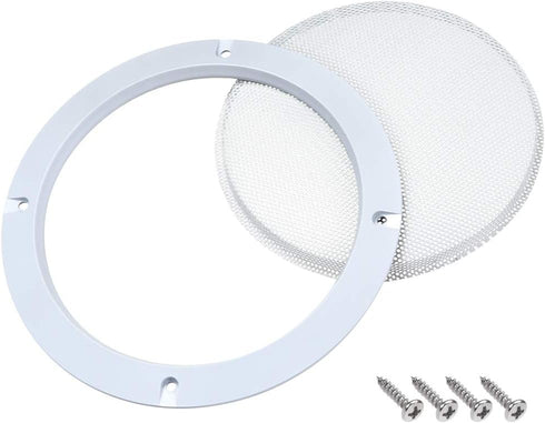 uxcell 8" Speaker Grill Mesh Decorative Circle Woofer Guard Protector Cover Accessories (White)