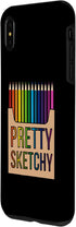iPhone XS Max Pretty Sketchy Fun Art Lover Colored Pencils Artists Case