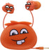 Kids Earbuds with Storage Case, Wired 3.5mm In-Ear Headphones with Mic, Lovely Gifts for School Girls and Boys (Orange)
