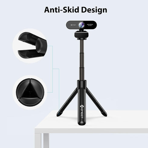 Webcam Tripod, EMEET Professional Mini Tripod, Portable & Lightweight, Adjustable Height, Universal Compatible