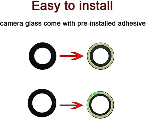 2pcs/Set Sapphire Rear Back Camera Glass Lens Replacement for iPhone 13 & 13 Mini with Preinstalled Adhesive and Repair