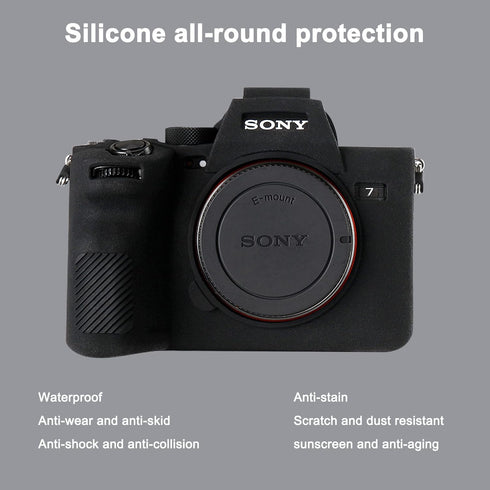 Camera Case for Sony Alpha 7 A7 A7M4, Anti-Scratch Soft Silicone Rubber Protective Body Housing Cover