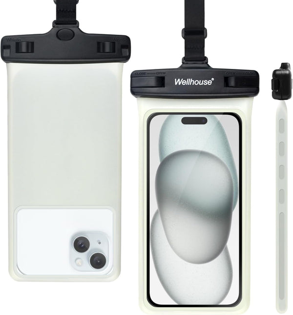 wellhouse Waterproof Phone Pouch, Case for iPhone 15 14 13 12 Pro Max, IPX8 3D Cellphone Dry Bag Beach Essentials -