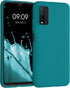 kwmobile Case for Xiaomi Redmi 9T - Soft Slim Protective TPU Silicone Cover, Teal Matte