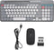 Keyboard Mouse Set, Dual Mode Bluetooth Combo with Vintage Round Keycaps for Gaming