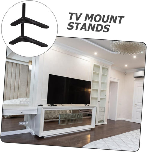 ABOOFAN 32-65 Inch TV Stand Base No-Drill Tabletop Mount for TVs Stand Sturdy Black Metal Design for Living Room