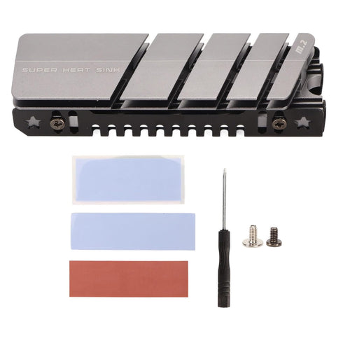 M.2 NVME Radiator, Double Sided Heatsink Cooler with Silicone Thermal Pad for M.2 2280 SSD, NGFF SSD