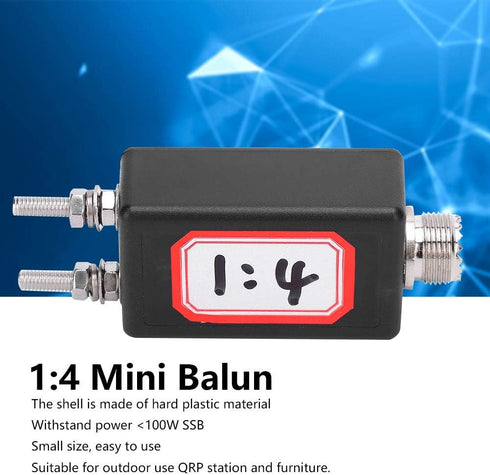 Mini Balun, 1:4 Mini Balun for Outdoor Use, Strong Audio Equipment Accessories