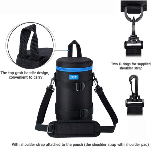 600mm 70-200mm 70-200mm 80-200mm 4.3x8.9 JJC Camera Lens Pouch Case for Canon RF EF Nikon Nikkor AF-S AF & More, Zipper