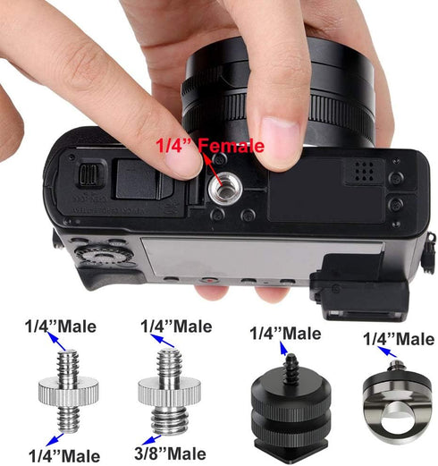 26PCS Camera Screws Mount Set 1/4 Inch and 3/8 Inch Threaded Converter Screws Adapter Flash Shoe Mount for DSLR Camera/Tripod/Monopod/Ballhead/Flash Light/Quick Release Plate by Homeet