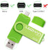 LEIZHAN Micro USB Flash Drive OTG Pen Drive 32GB for Samsung Galaxy S7, S7Edge, S6, S6 Edge (Green)