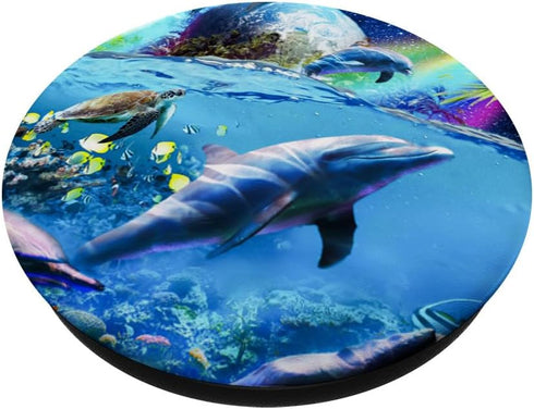 Galaxy Dolphin - Dolphins In Space PopSockets Swappable PopGrip