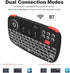 Rii (Upgrade) i4 Mini Bluetooth Keyboard: Blacklit Portable Wireless Keyboard with Touchpad for Smartphones and PC