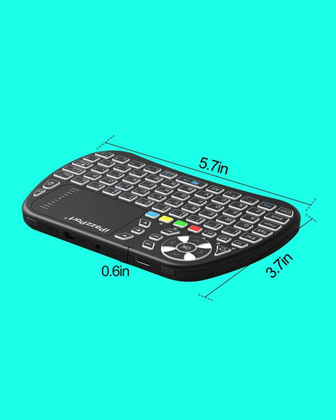 iPazzPort Bluetooth Mini Keyboard with Touchpad, 2.4G Mini Wireless Keyboard and Mouse, RGB Backlit