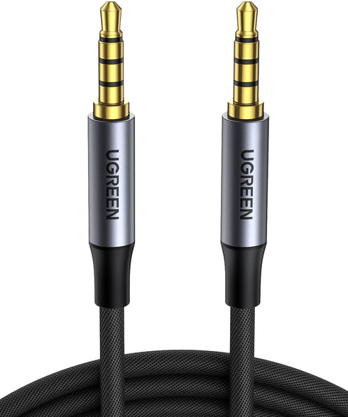 UGREEN 3.5mm Audio Cable Braided, 4-Pole Hi-Fi Stereo TRRS Jack Shielded Male to Male AUX Cord, 6FT