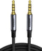 UGREEN 3.5mm Audio Cable Braided, 4-Pole Hi-Fi Stereo TRRS Jack Shielded Male to Male AUX Cord, 6FT