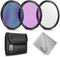 Zeikos 72mm Multi-Coated UV, CPL, FLD Professional Lens Filter Kit with Miracle Fiber Cloth and Carry Pouch, Accessory