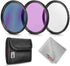 Zeikos 72mm Multi-Coated UV, CPL, FLD Professional Lens Filter Kit with Miracle Fiber Cloth and Carry Pouch, Accessory
