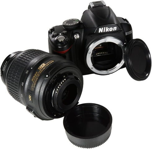 Camera Body Cap & Rear Lens Cover for Nikon D3, D4, Df, D300, D300S, D750, D700, D800, D800E, D610, D600, D70, D70S,
