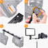 UTEBIT 11 inch Flash Bracket, Long Dual Camera Mount Extension Bar with 1/4“ Hot Shoe for Camera/LED Light