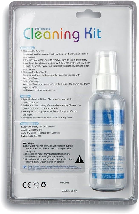 AmScope CK-I 3 in 1 Professional Cleaning Kit for Laptop, TV, Monitor and Camera Lens