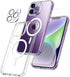Magnetic Clear Case for iPhone 15 Pro Max, Compatible with MagSafe, Includes Glass Screen Protector and Camera Lens