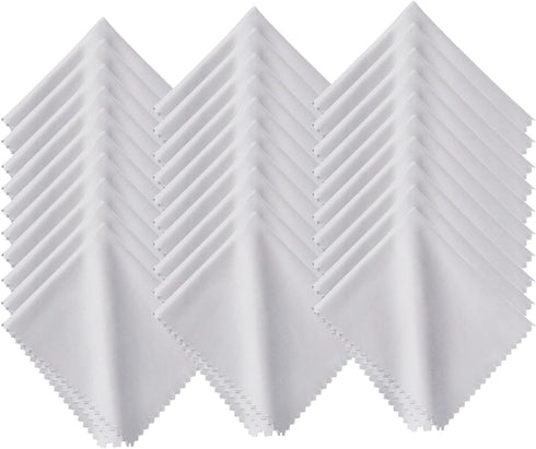 Microfiber Cleaning Cloths for Electronics (White) - Cleans Lenses, Glasses, Screens, Cameras, iPad, iPhone, Eyeglasses, Cell Phone, LCD TV Screens and More (30 Pack)