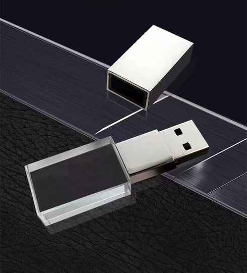 HZBDBLT 3.0 (64, Crystal USB Flash Drive LED Lighting Memory Stick Birthday Wedding Gift Pen Drive GB)