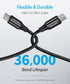Short USB C to USB C Cable 1ft 2-Pack, 60W Fast Charging Type C Cable for Samsung Galaxy S24, iPhone 15 Pro Max, MacBook