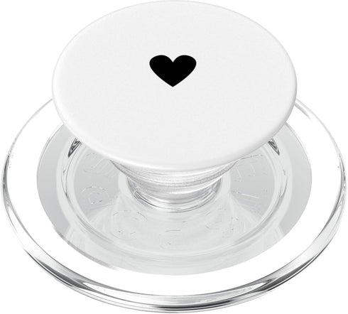 PopSockets Phone Grip Heart PopSocket - B&W Heart PopGrip for MagSafe