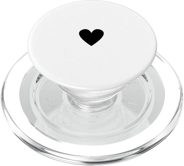 PopSockets Phone Grip Heart PopSocket - B&W Heart PopGrip for MagSafe