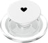 PopSockets Phone Grip Heart PopSocket - B&W Heart PopGrip for MagSafe